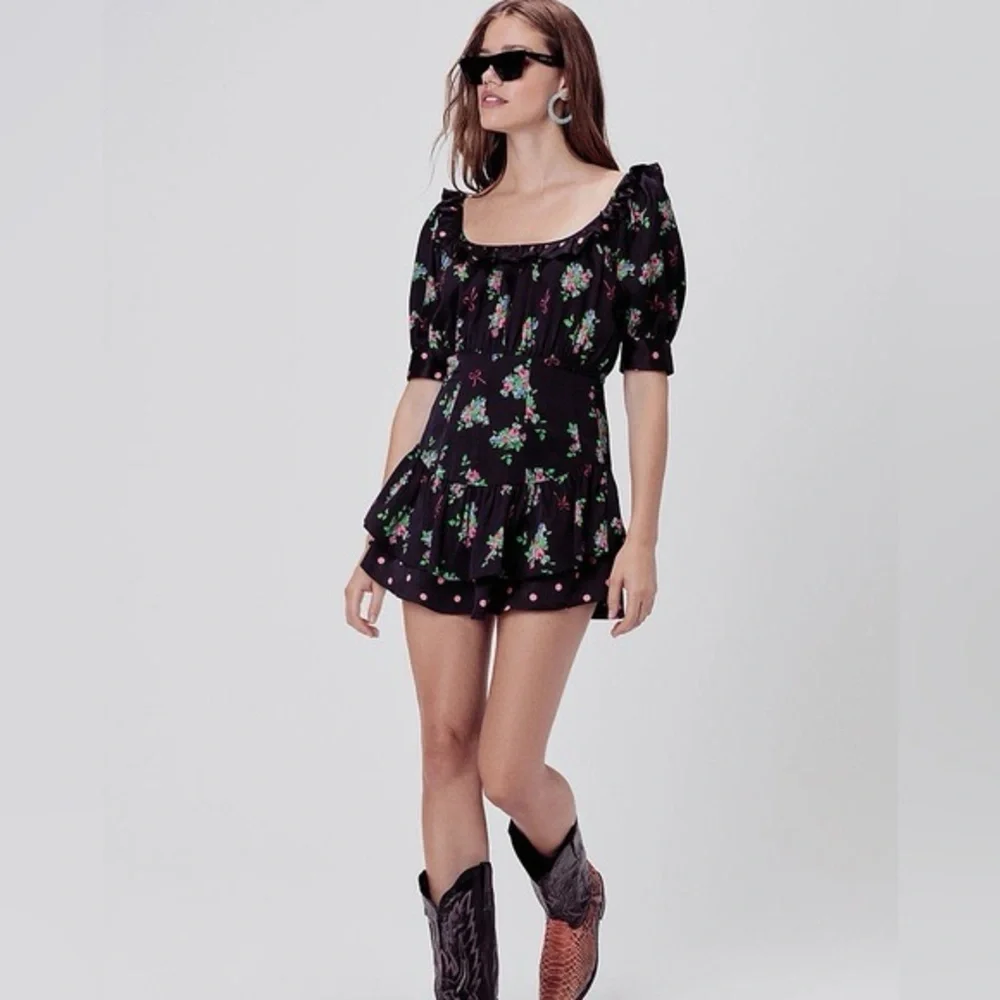 The For Love & Lemons Wilson Mini Dress SMALL - Picture 2 of 7